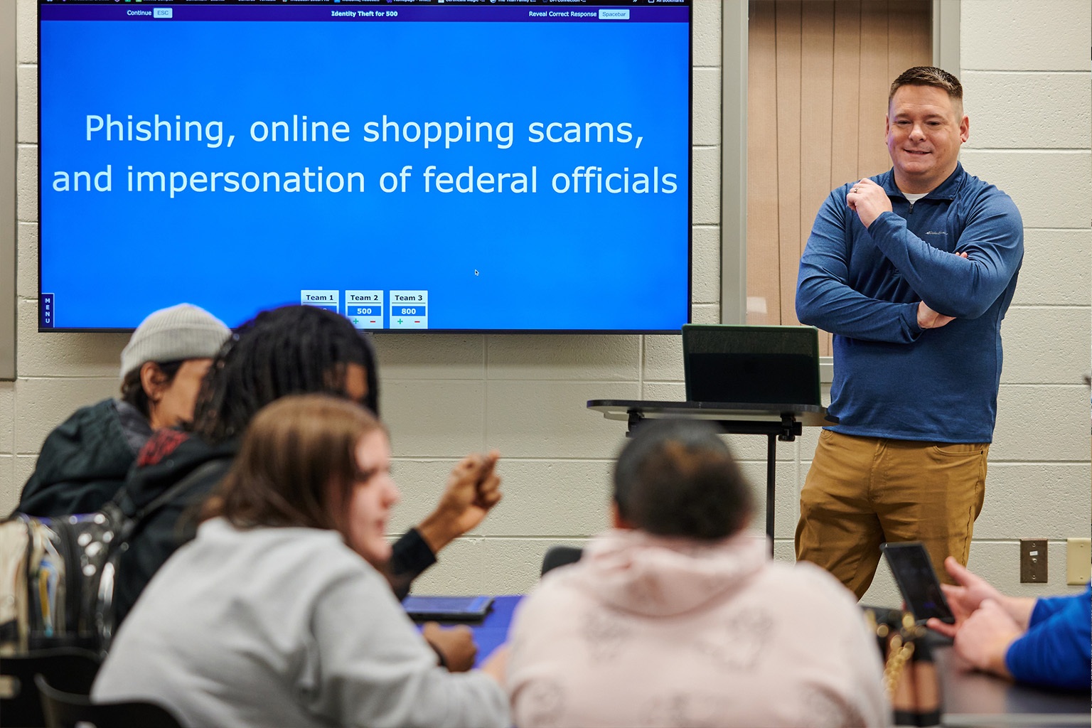 Waukesha EastEducator with students